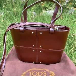 Tod's Leather Studded Mini Handle Bag